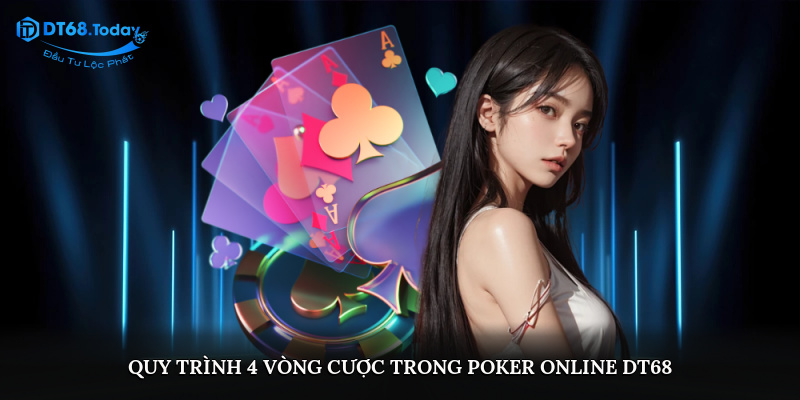 Quy trình 4 vòng cược trong poker online DT68